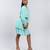 Mint Short Dress With Smocking