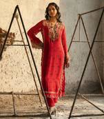 Red Hazel Kurta Set