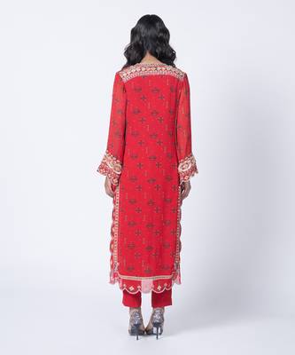 Red Hazel Kurta Set 4