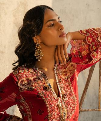 Red Hazel Kurta Set 5