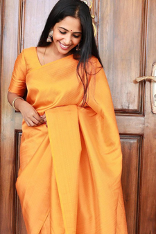  Yellow Woven Art Silk Saree With Blouse 