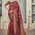 Elegant Copper Zari Woven Banarasi Silk Saree In Maroon Colour