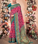 Ethnic Mysore Silk Saree In Pink Colour For Festive Looks