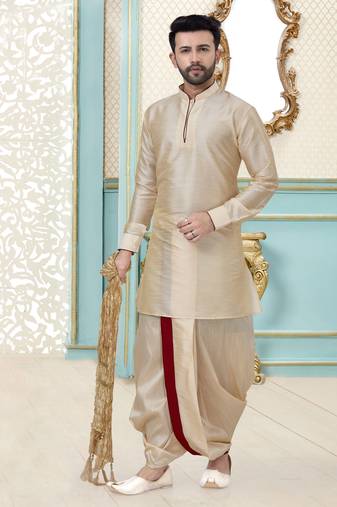 Readymade Men's Kurta With Dhoti