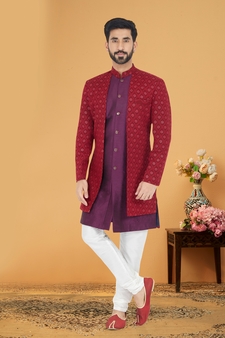 Designer Function Wear Heavy Indo Western Set