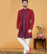 Designer Function Wear Heavy Indo Western Set
