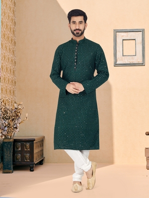 Designer Function Wear Heavy Kurta Pajama 1
