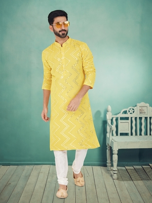 Designer Function Wear Heavy Kurta Pajama 1