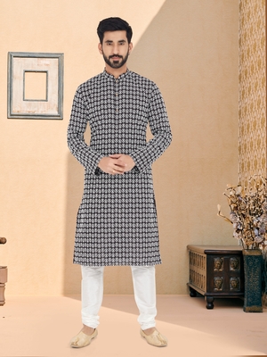 Designer Function Wear Heavy Kurta Pajama 1