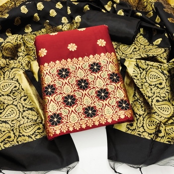 Maroon Banarasi Banarasi Salwar 1