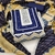 Navy-blue printed cotton salwar