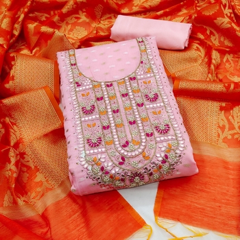 Light-pink embroidered banarasi salwar 1