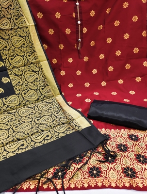 Maroon Banarasi Banarasi Salwar 2