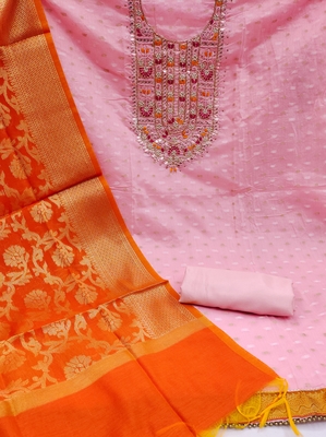 Light-pink embroidered banarasi salwar 2