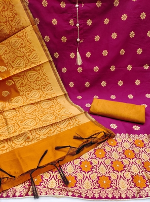 Rani-Pink Banarasi Banarasi Salwar 2
