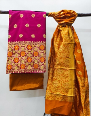 Rani-Pink Banarasi Banarasi Salwar 3