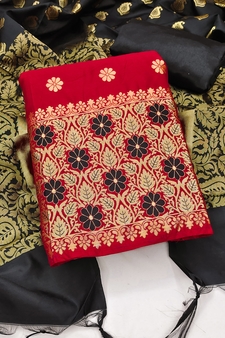 Red Banarasi Banarasi Salwar