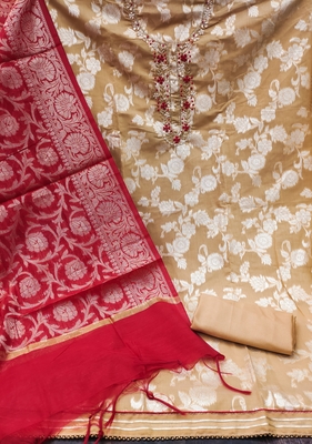 Chiku floral print banarasi salwar 2