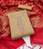 Beige Beads Banarasi Salwar
