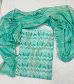 Green Printed Chanderi Salwar