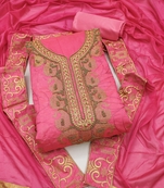 Pink Embroidered Chanderi Salwar