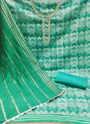 Green Printed Chanderi Salwar 3