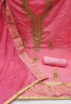 Pink Embroidered Chanderi Salwar 2