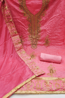Pink Embroidered Chanderi Salwar
