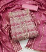 Light-Pink Printed Chanderi Salwar