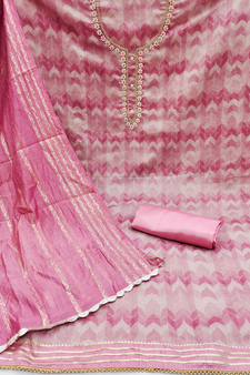 Light-Pink Printed Chanderi Salwar