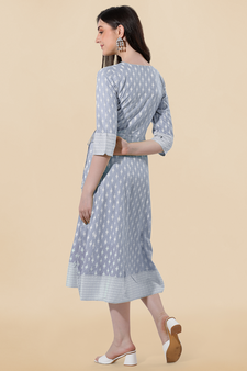 Red White Rayon Embroidered Bandhani Printed Kurta