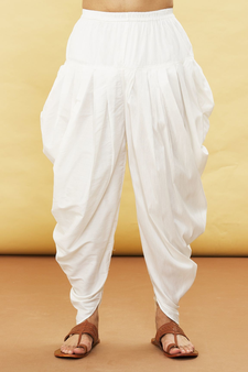 Blue embroidered art silk dhoti-kurta
