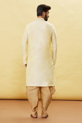 Fawn embroidered art silk dhoti-kurta 2