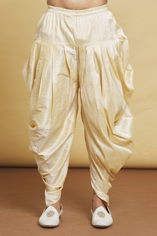 Black embroidered art silk dhoti-kurta