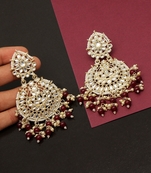 Maroon danglers-drops