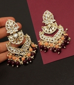 Maroon danglers-drops