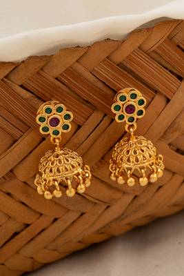 Gold Multicolor 1 Pair of Earrings 1