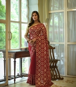 Sequins Embroidered Work With Georgette Fabric Designer Saree