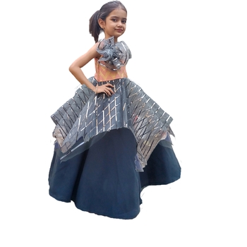 Aglare Gown with Beautiful Sequence Work for small  Girl .Maroon Grey peach 3