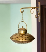 Trinity Craft Iron Decchi Burner & Tea Light Holder With Hook |Table Decor | Wall Decor | Table Home Showpiece