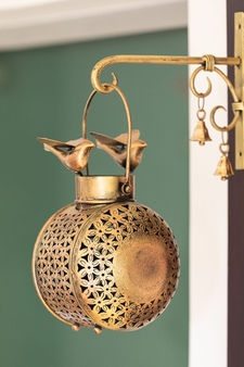 Trinity Craft Iron Antique 2 Bird Handi Hanging T-Light Holder With Hook |Table Decor | Wall Decor | Table showpiece