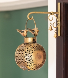 Trinity Craft Iron Antique 2 Bird Handi Hanging T-Light Holder With Hook |Table Decor | Wall Decor | Table showpiece