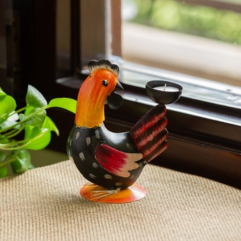 Trinity Craft Iron Homely Hen Tea Light Holder Cum Garden Showpiece | Table Decor | Wall Decor | Table Home Showpiece 1
