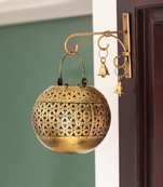 Trinity Craft Iron Antique Big Handi Hanging Tea-Light Holder With Hook | Table Decor | Wall Decor | Table Showpiece