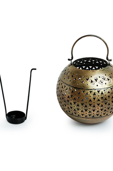 Trinity Craft Iron Antique Small Handi Hanging Tea-Light Holder With Hook | Table Decor | Wall Decor | Table showpiece
