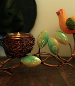 Trinity Craft Iron Handpainted Nest Bird T-Light Holder | Table Decor | Wall Decor | Table showpiece | Home Showpiece
