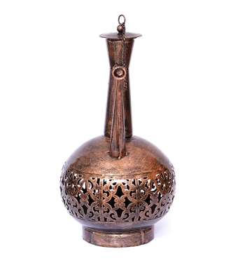 Trinity Craft Iron Small Copper Polished Surai Diya Candle Lantern T-Light Holder | Table Decor | Table Showpiece 2