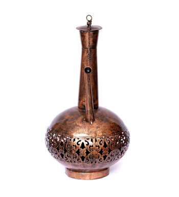 Trinity Craft Iron Big Copper Polished Surai Diya Candle Lantern T-Light Holder | Table Decor | Table Showpiece 2