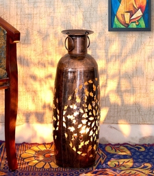 Trinity Craft Iron Copper Polished  Barmeri Bristol Bharni Diya Candle Lantern T-Light Holder | Table Decor
