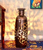 Trinity Craft Iron Copper Polished  Barmeri Bristol Bharni Diya Candle Lantern T-Light Holder | Table Decor